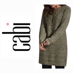 Cabi Marbled Wild Moss Sweater Dress Women's Size Medium # 4278 Fall 2022